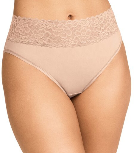 3 Pack Hi Cut Panties Size S Ultra Soft Sleek Lace Waistband Warner’s