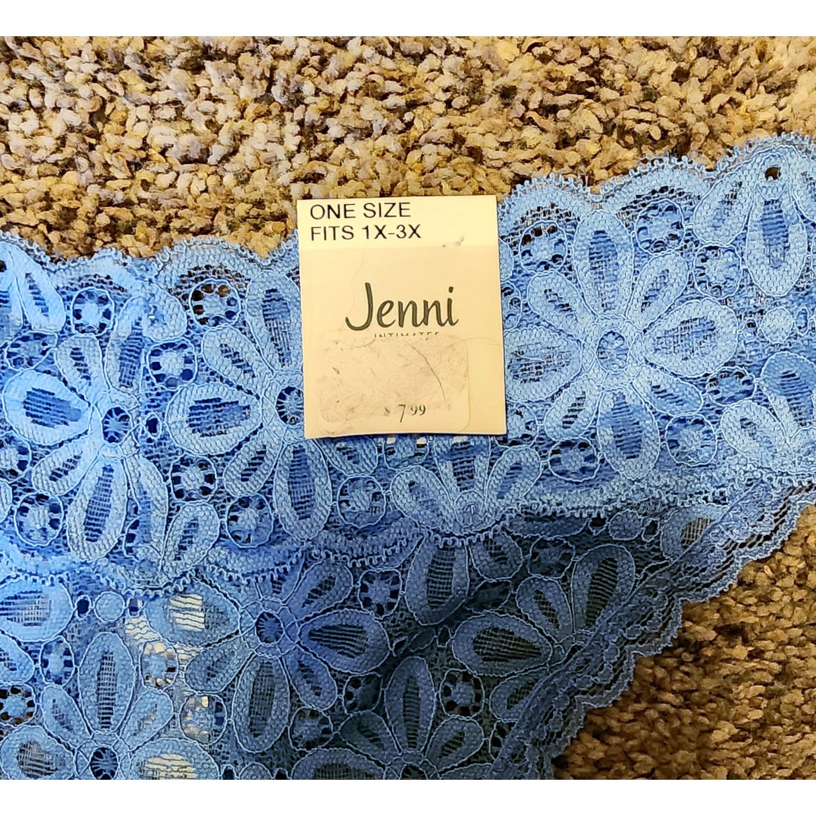 2 pair of Jenni Intimates by Jennifer Moore blue lace one size fits 1X to 3X