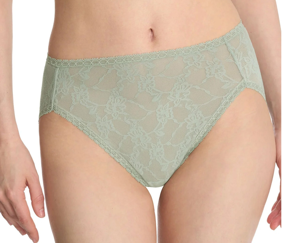 Natori One Size Bliss Allure Lace French Cut Brief Panty NWOT 772303 MeadowGreen