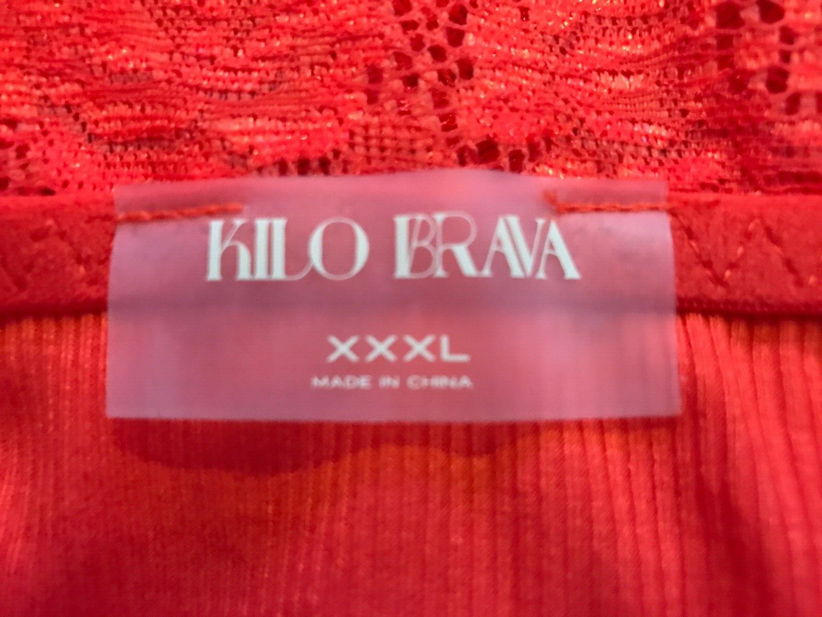Kilo Brava Red High Leg Brief Panty XXXL*
