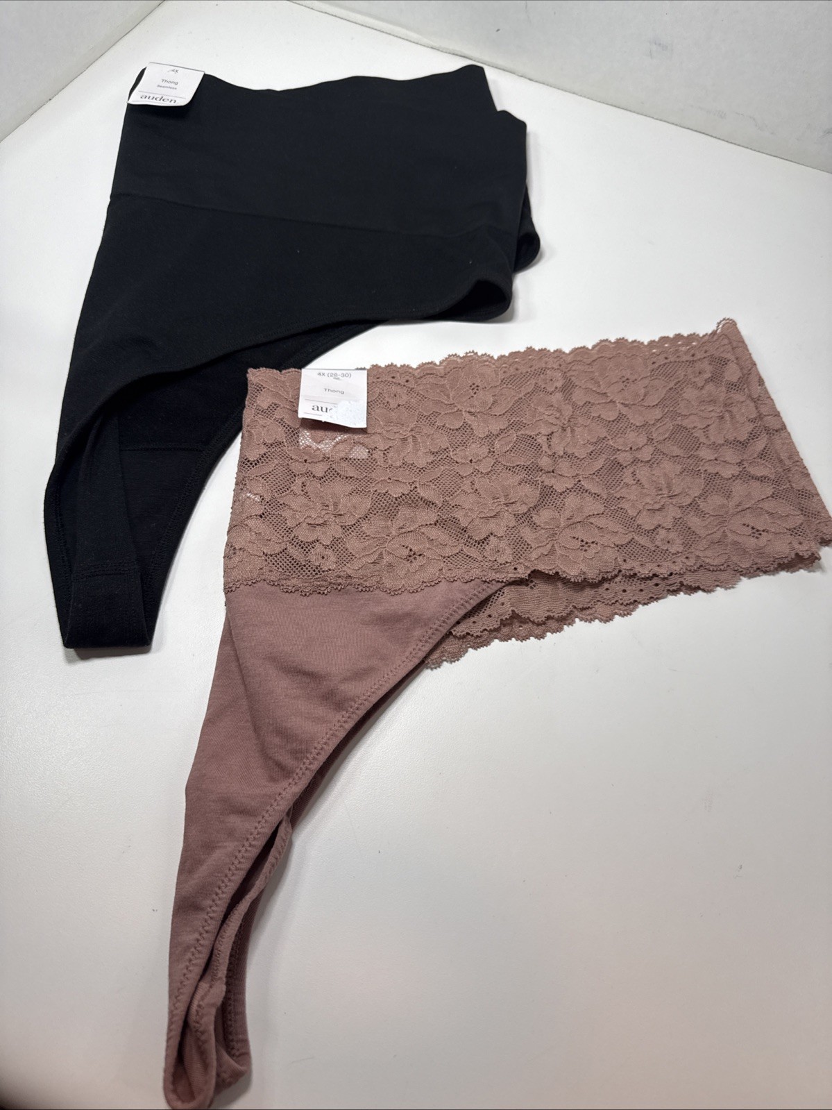 Women’s Plus Size Underwear Panty Lot Seamless & Lace Thong Auden Size 4X 28/30