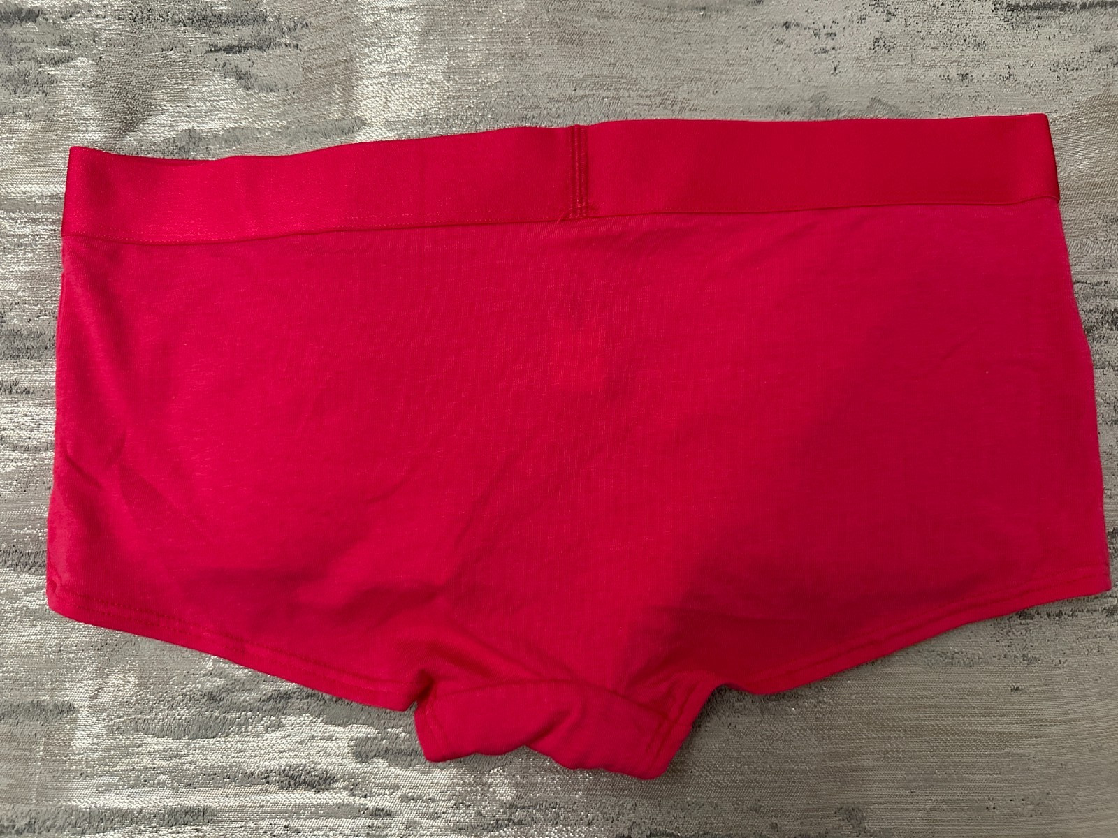 NWT Victoria’s Secret VS HEART Logo Cotton Shine Patch Boyshort Panty Pop Pink S