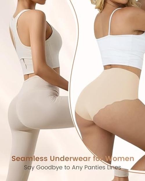 Seamless Underwear for Women, High Waisted Women’s Panties Large Multicolor 02