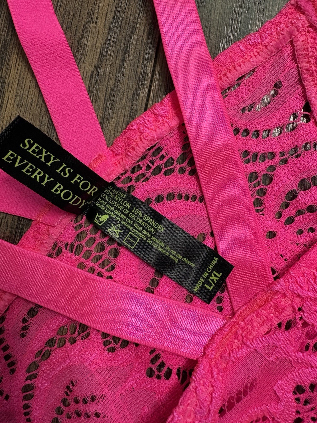 FANTASY LINGERIE-GLOW Lights Off Cheeky Cage Panty | L/XL |