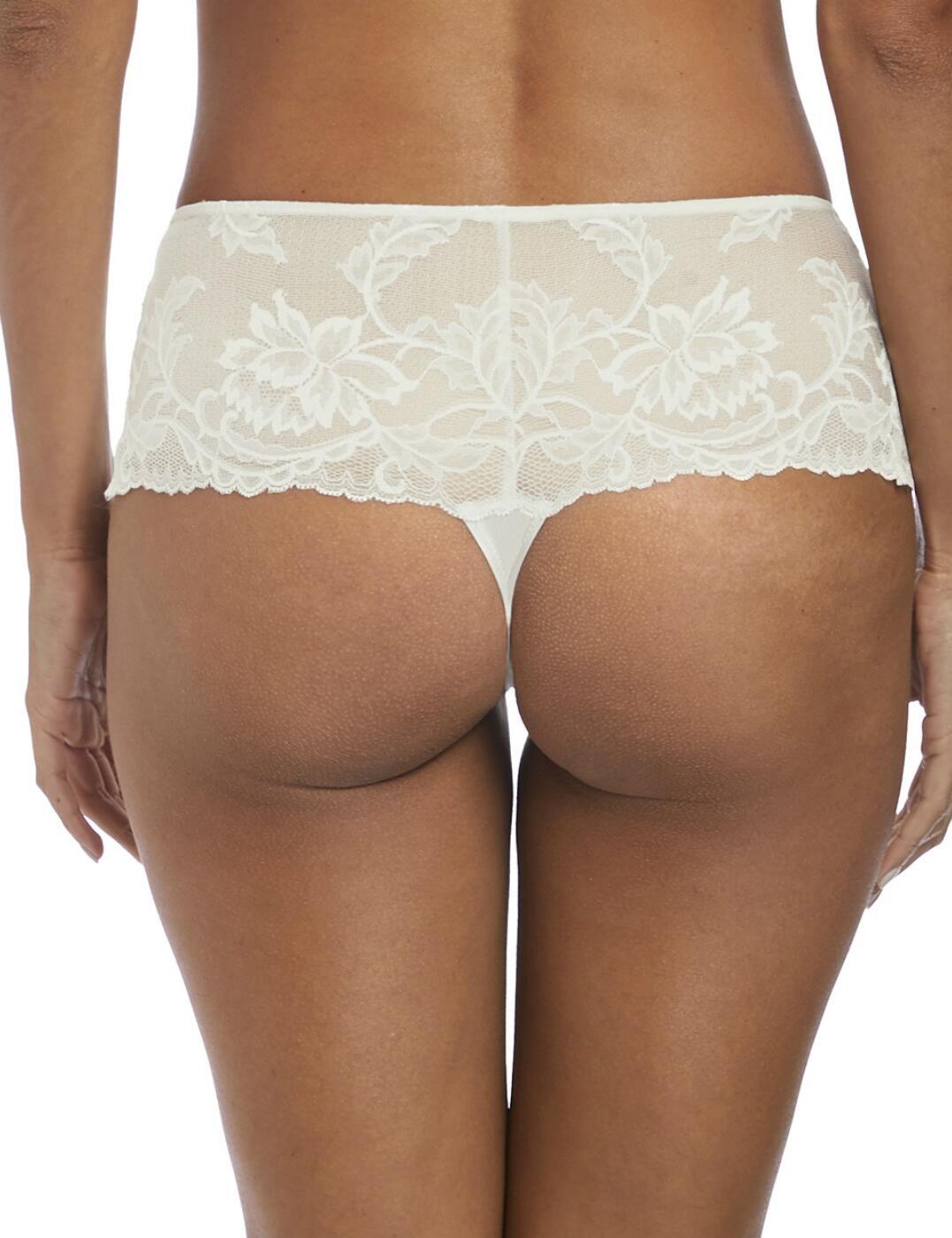 Fantasie Bronte Thong 2067 Mid Rise Deep Tanga Sheer Lace Thong .