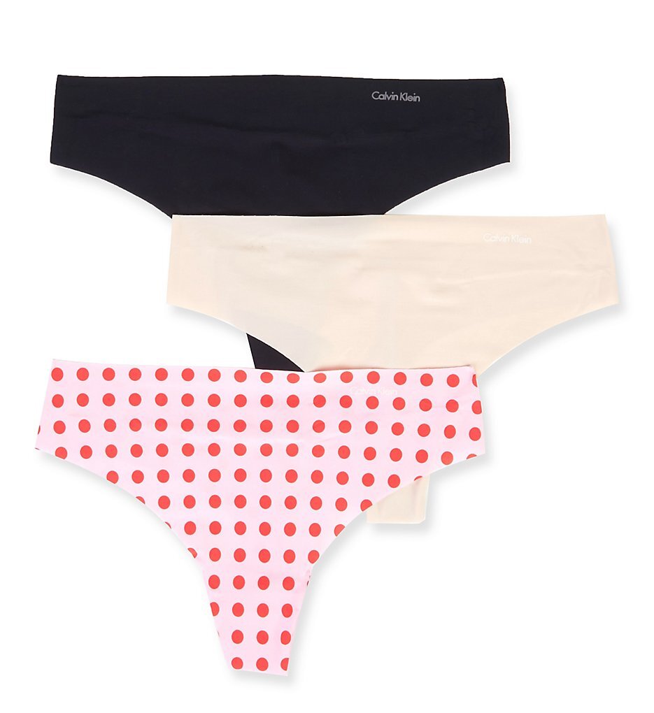 NWT Calvin Klein Women’s S 3 Pack Invisibles Thong Underwear Panties QD3558