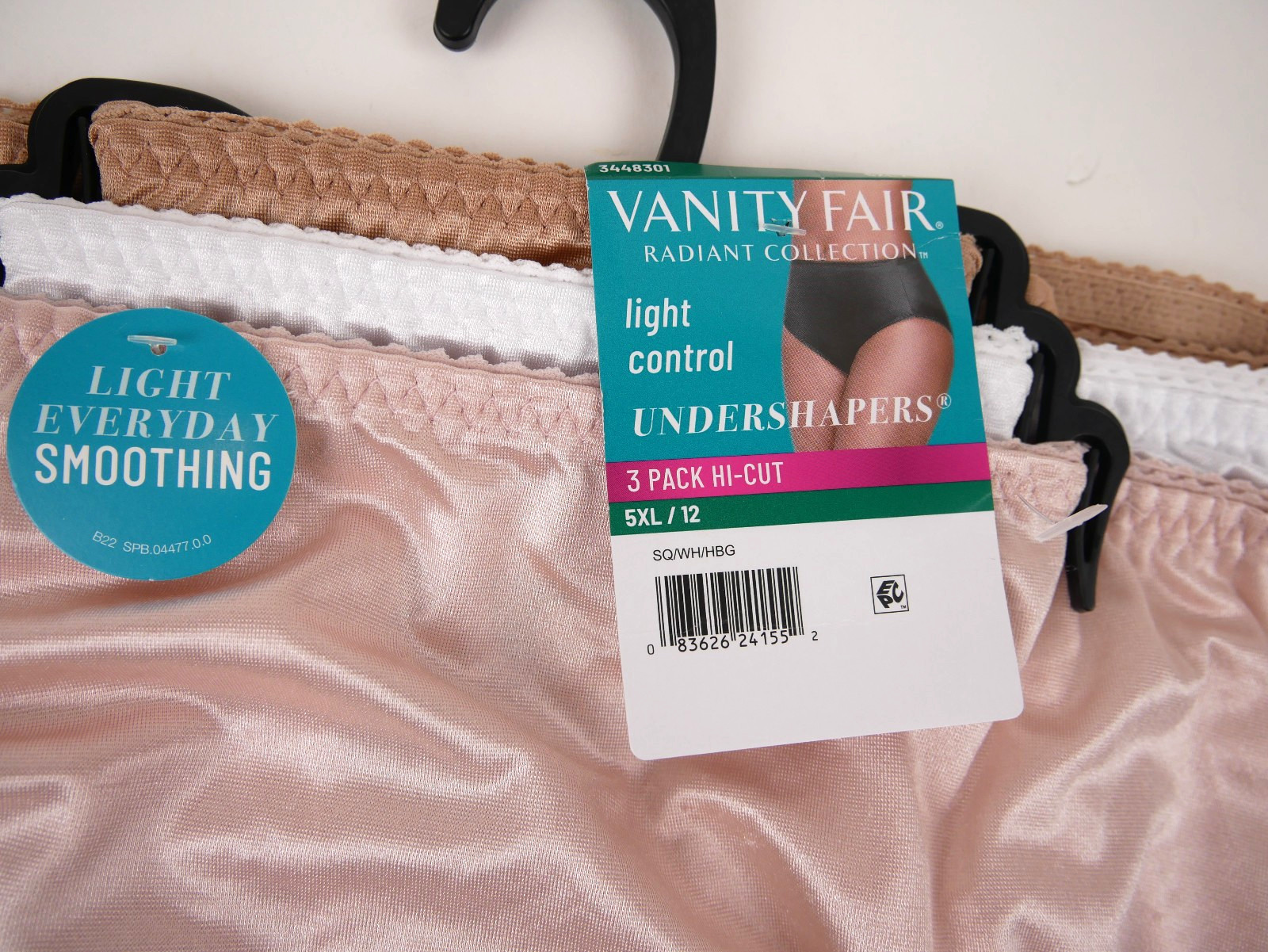 Vanity Fair 3 Pack Hi-Cut Light Control Undershapers Panties NEW 5X/12