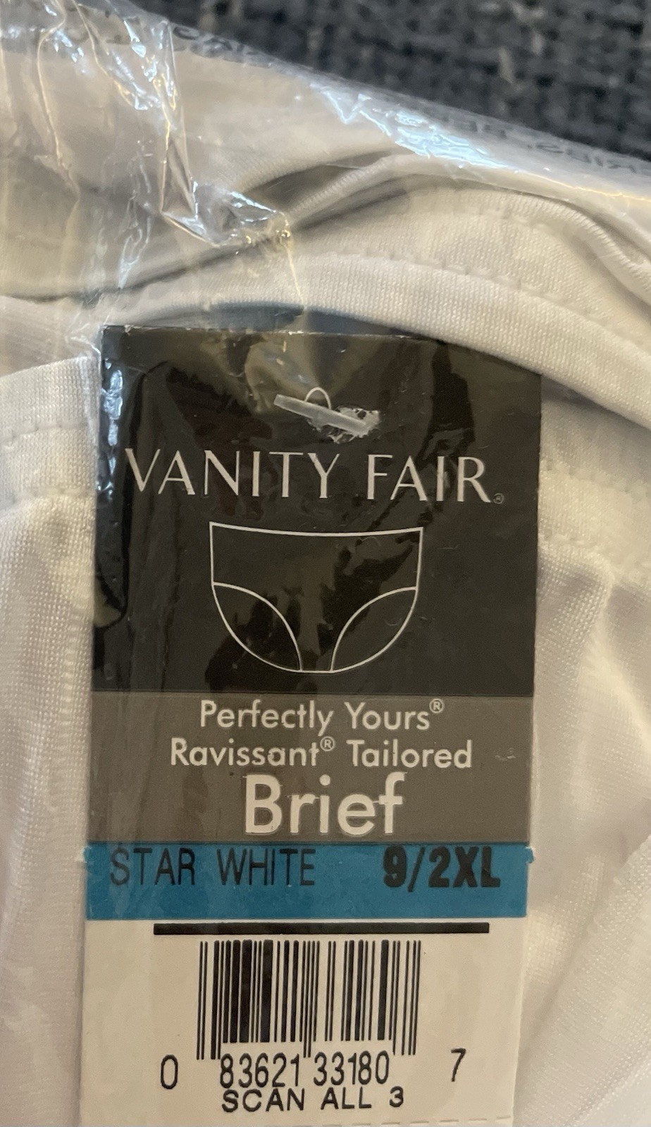Vanity Fair Perfectly Yours- Ravissant Tailored Brief Panties- 2 Pair- Sz 9/2XL