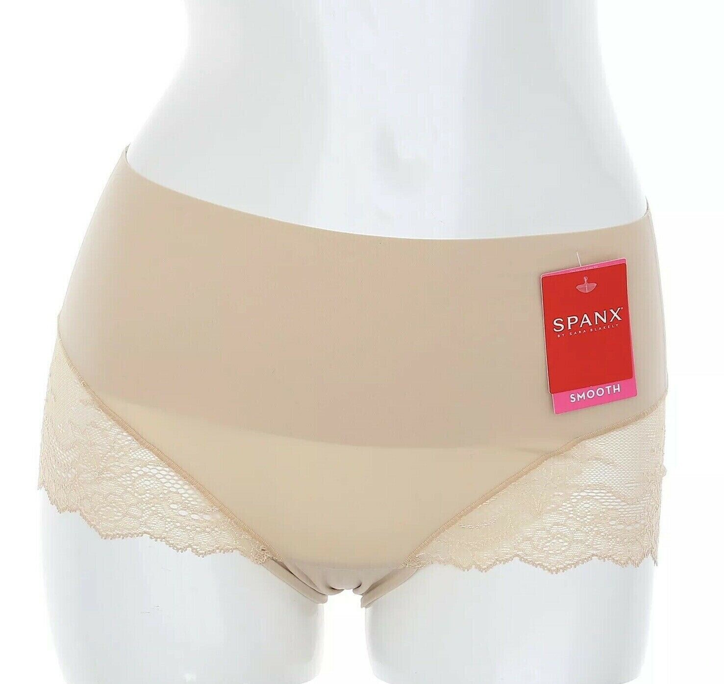 Spanx S10104 Womens Soft Nude Cheeky High-Waist Hipster Panties Size M