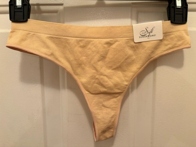 Soft Sensations Women’s Knit Thong Panties – Color: Mellow Buff – Choose Size