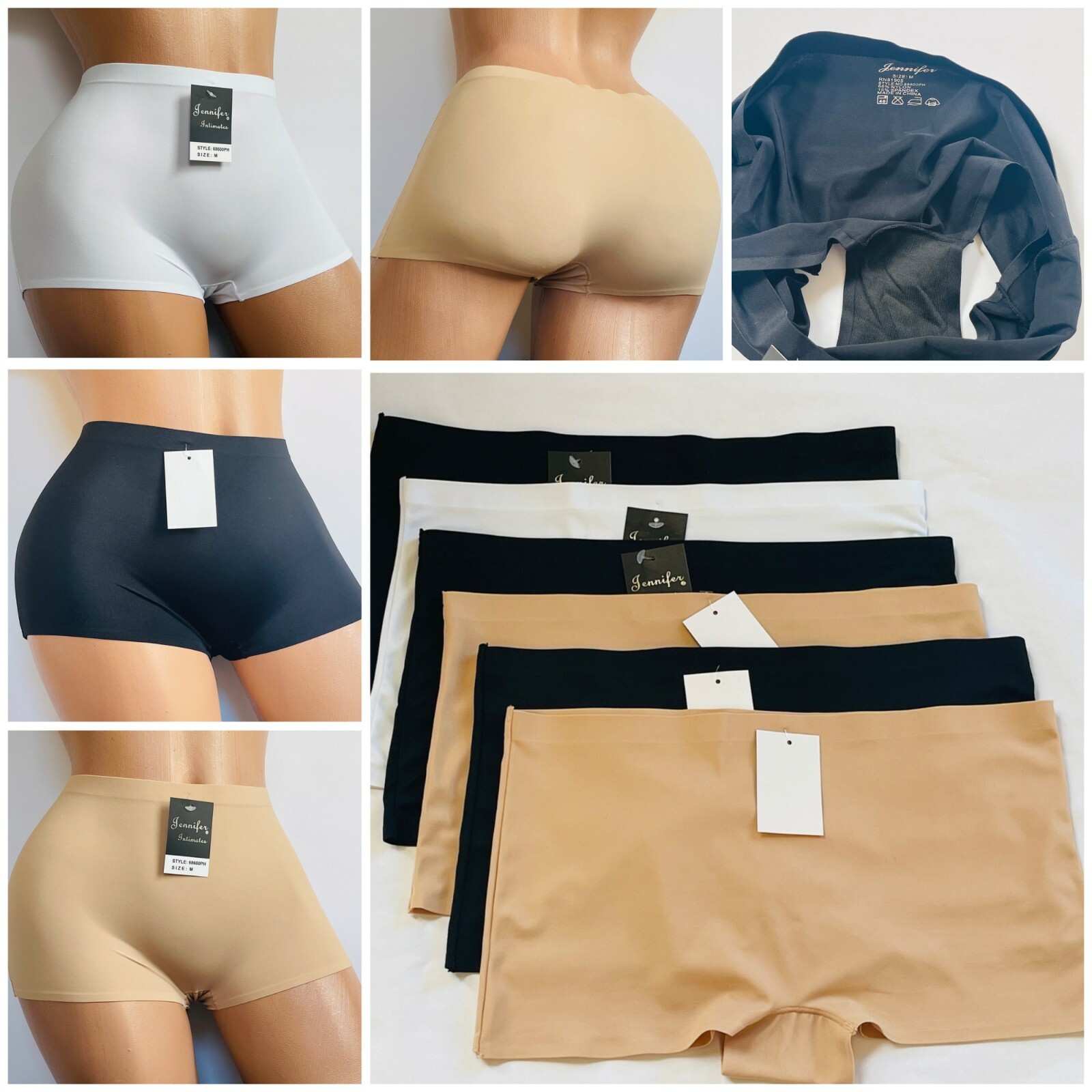 6-12 Women’s Boyshort No Show Short Seamless knicker Panties Underwear 6860 S-XL