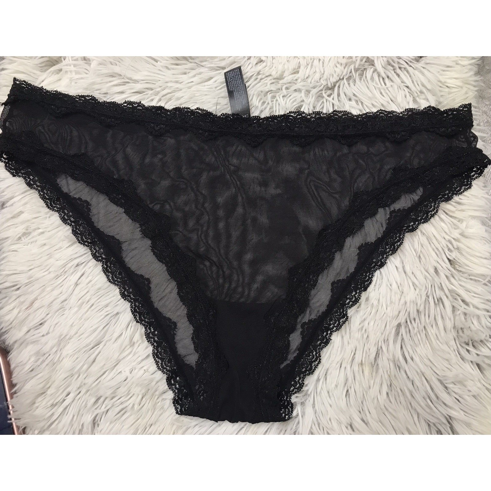 Women Smart & Sexy Women’s Sz 8 Lace Trim Mesh Cheeky Bikini Cut Underwear Panty
