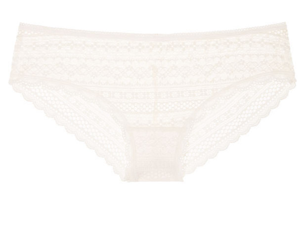 Large Coconut White THE LACIE All Lace Cheeky Lowrise Victorias Secret Pantie