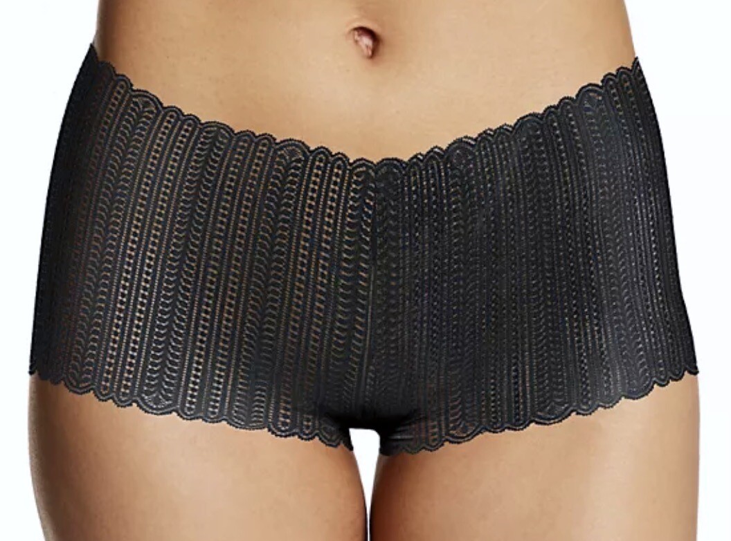 MAIDENFORM Sexy Must Haves Black Luxe Lace Cheeky Boyshort Panty Womens S M L XL