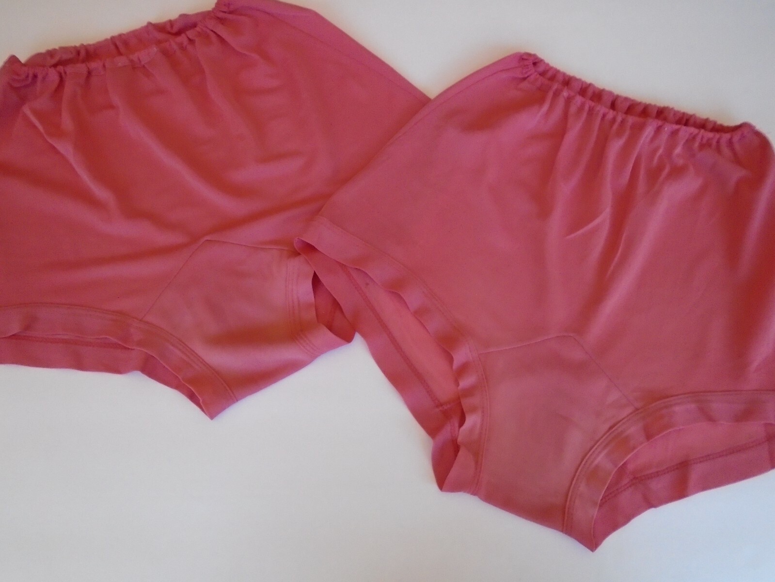 Vintage set Rose Colored Womens panties repairs new Elastic 1950 60’s era sz S