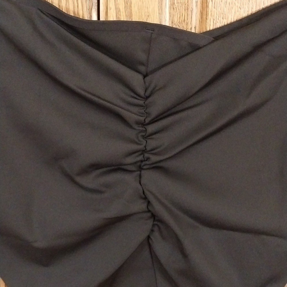 Phoenix NWT Malibu Angled Cheeky Bikini Size 1X Black UV Protection