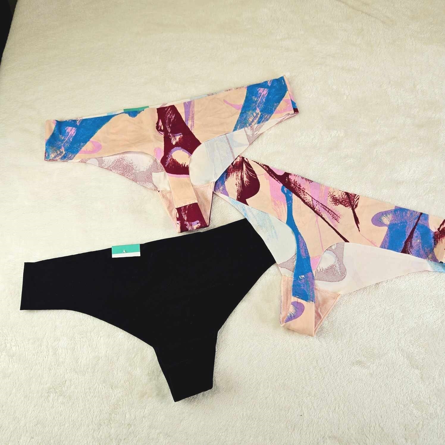 Auden 3pk Laser Cut Thong Underwear Womens Small Stretch