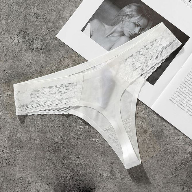 1/5 Pcs Lot Women Sexy Lace Silky Panties Thongs Brief Satin Low Waist Underwear