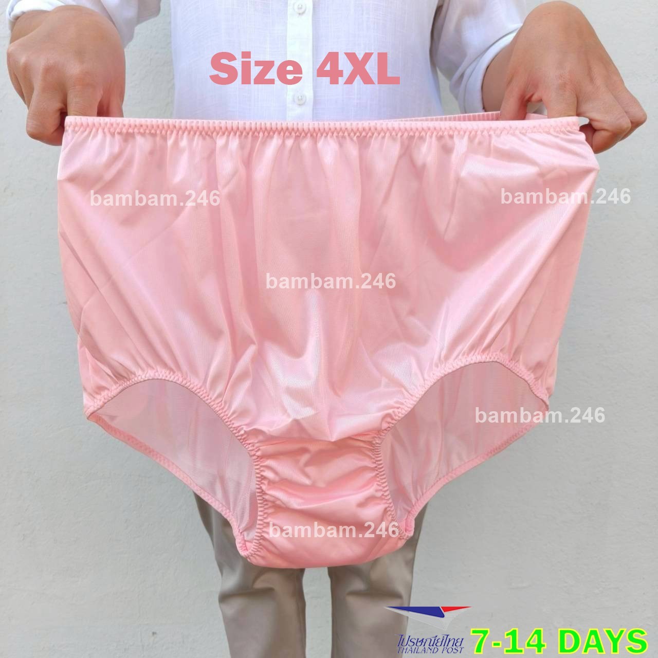 Vintage Silky Nylon Underwear Plus Size 4XL Whole Nylon Panties Briefs High Chub