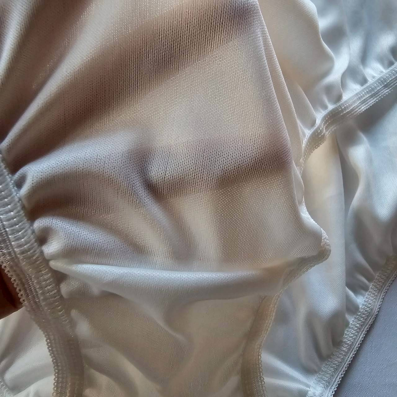 6pcs Bikini Plus Underwear Nylon Woman Panties Soft Mid-Waist Briefs/3XL/White