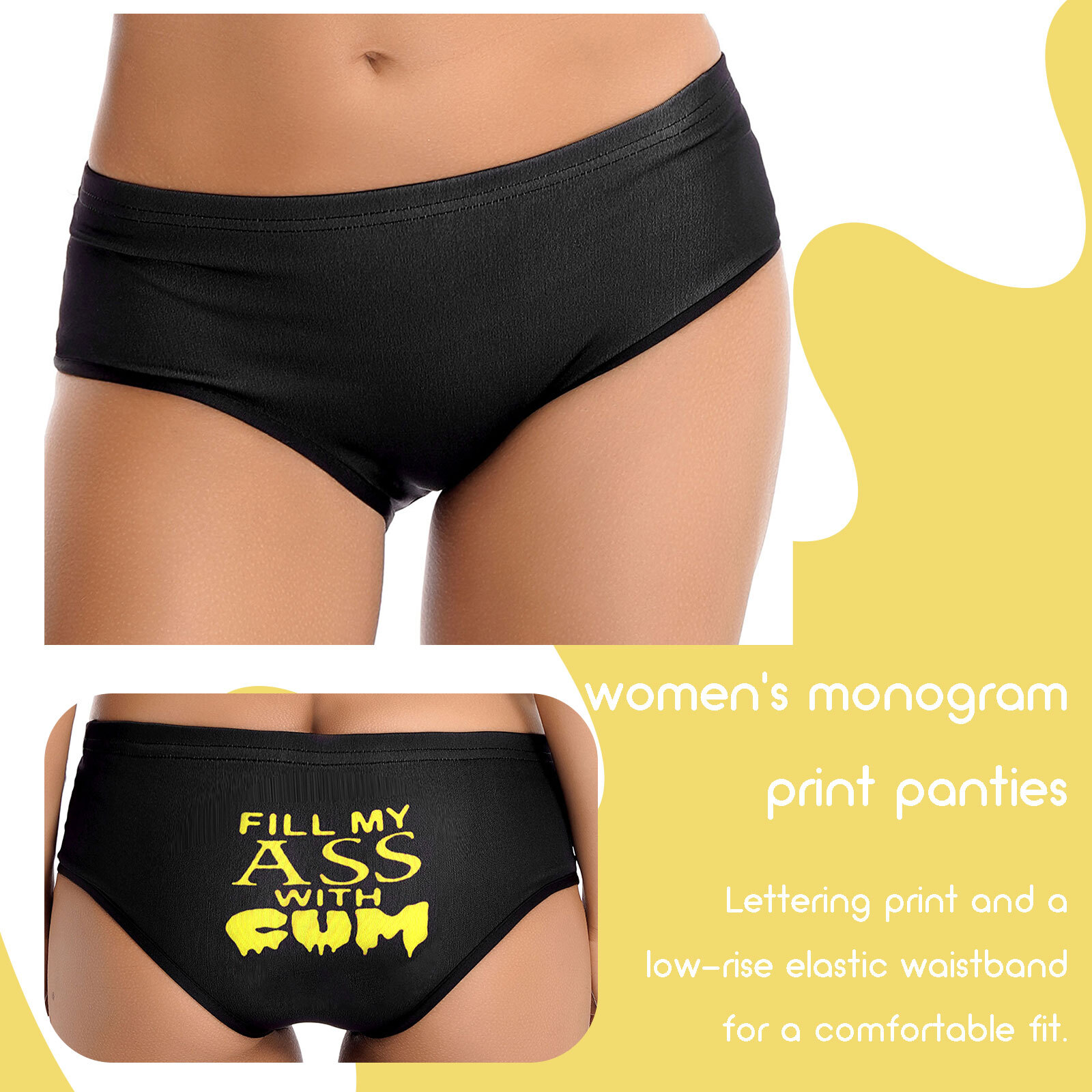 US Sexy Womens Letter Print Briefs Low Rise Hipster Panties Knicker Underwear