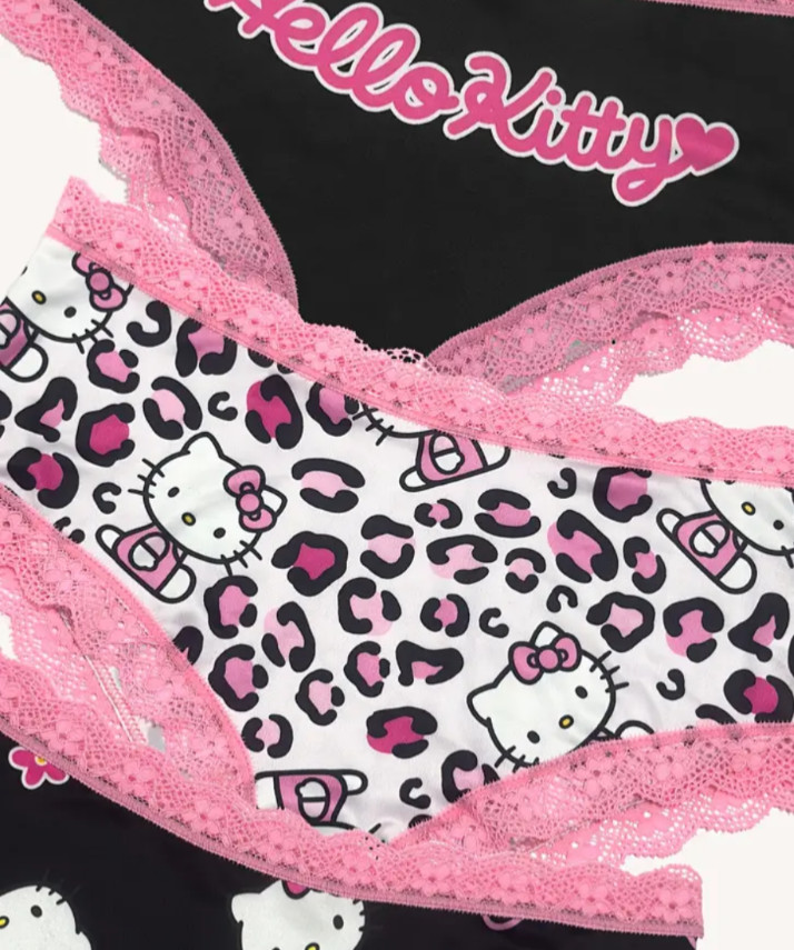 Sanrioom & Hello Kitty Collaboration Cute Cartoon Kawaii Pink Brief Panty L 3 pk