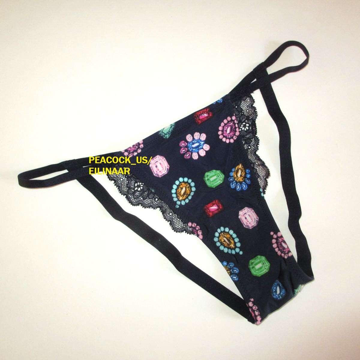 VICTORIA SECRET Dream Angels Cut Out Open Back Cheekini Panty S M L Bejewels