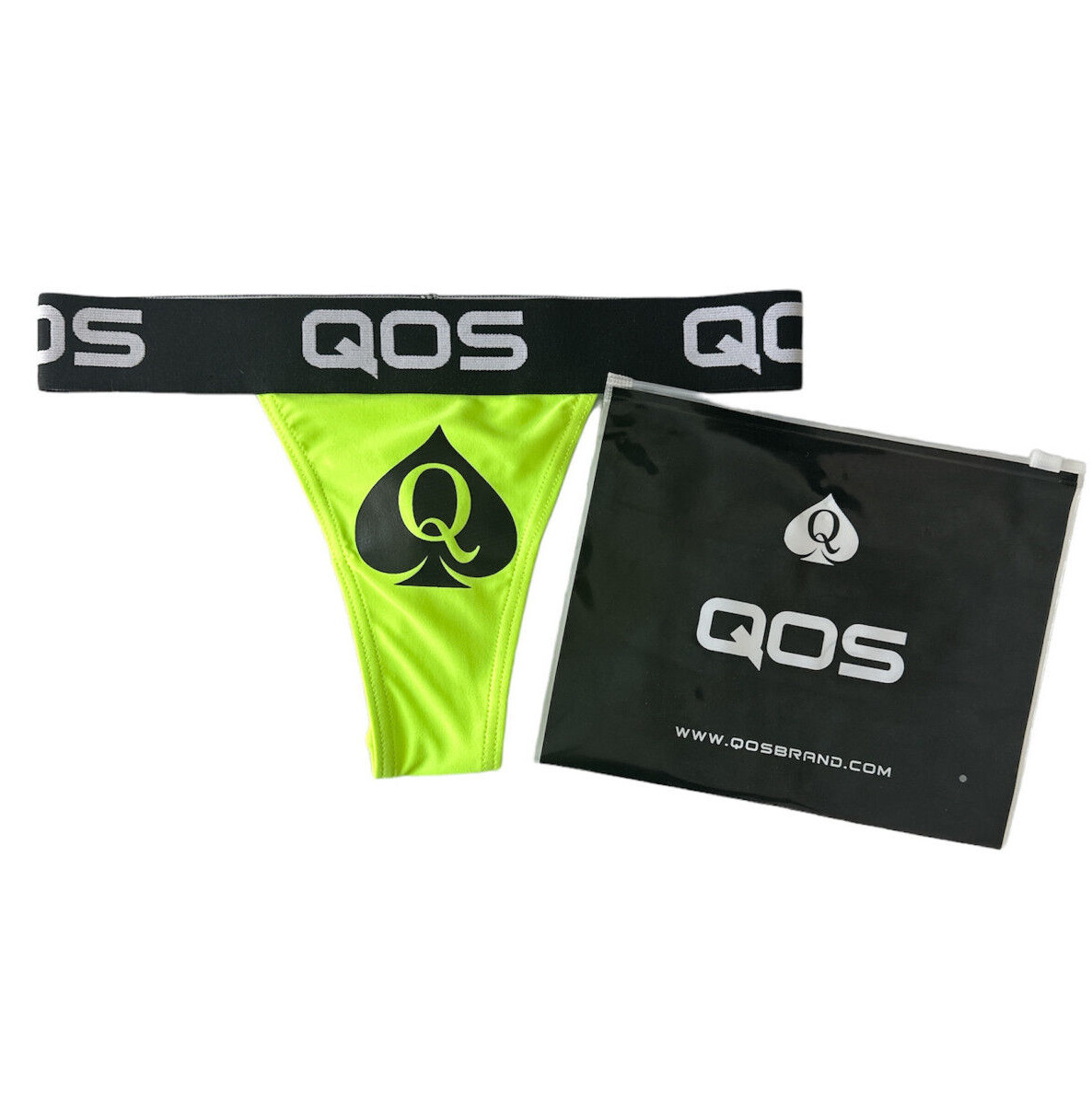 Official Iconic QOS BRAND Thong – Queen Of Spades Hotwife Panties Neon Green