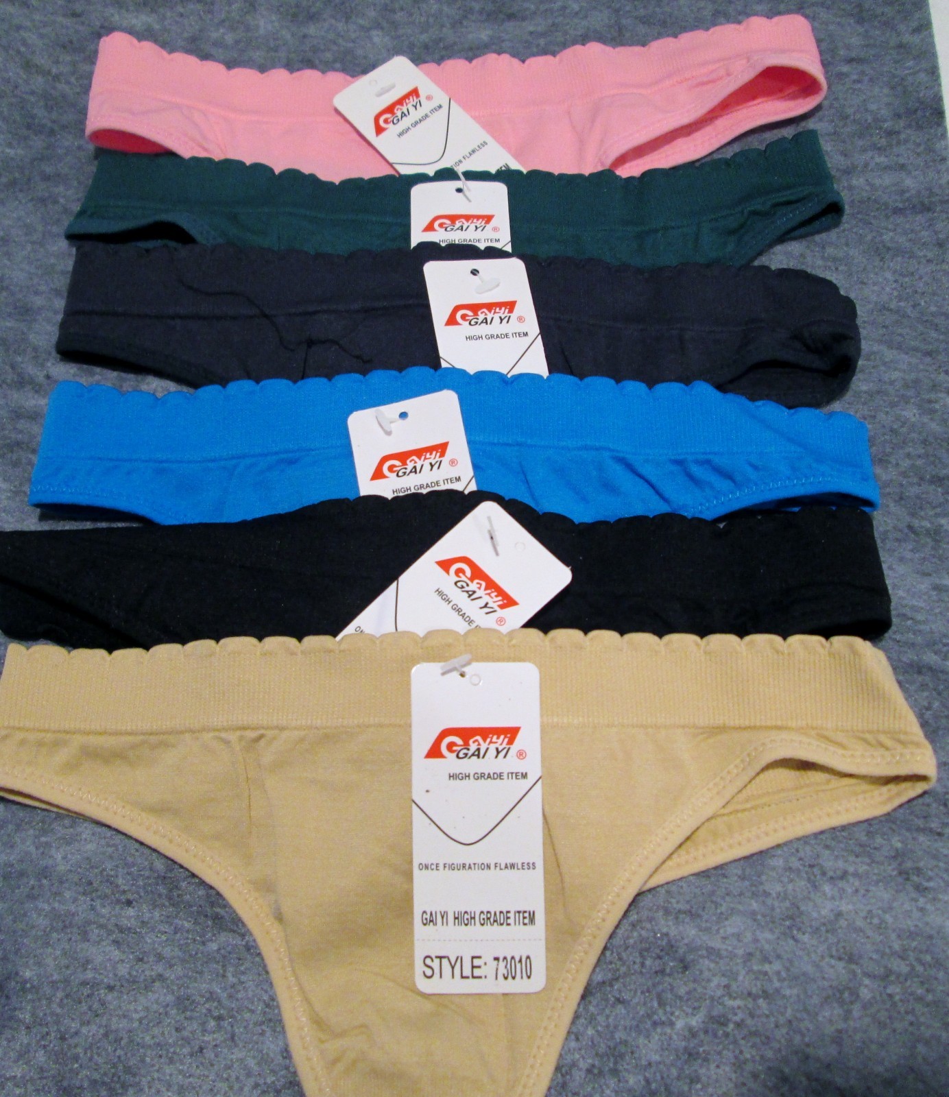 Gaiyi Thong Assortment of 6 Colors One Size Fits Most NWT Lot of 6