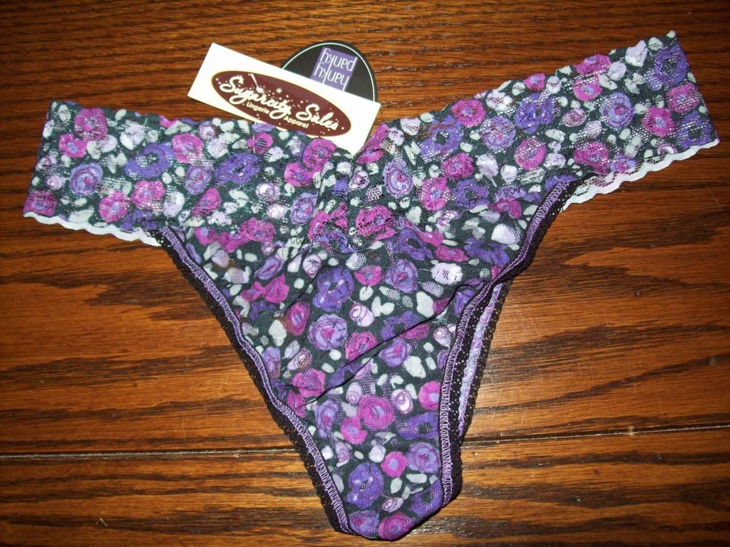 NWT HANKY PANKY ANNA SUI ORI RISE STRETCH LACE THONG PANTIES FLOR 401121 OS 1 sz