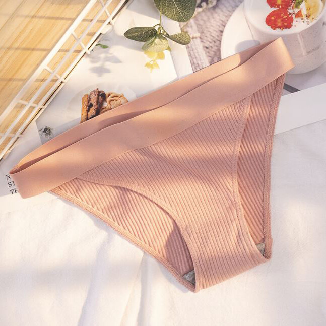 6 Pack Lot Sexy Womens Low Waist Ribbed Cotton Panties Brief Lingeries Underwear