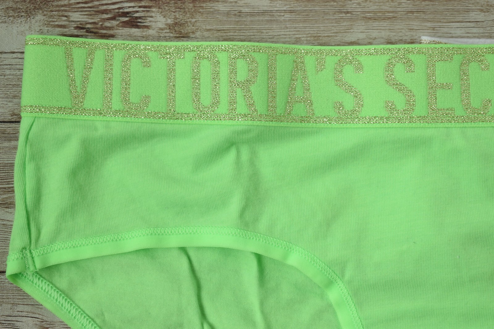 Victoria’s Secret SMALL *COTTON* LOGO HIPHUGGER SET *Neon Green & Nautical*
