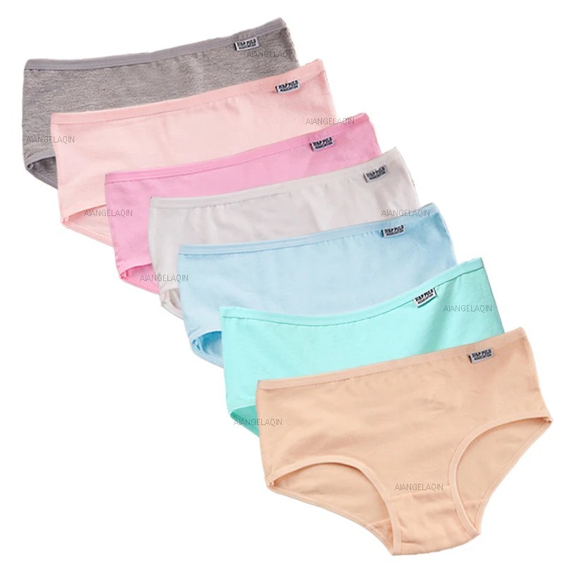 7PCS Women’s Cotton Underwear Panties Plus Size Briefs Lingerie M-4XL