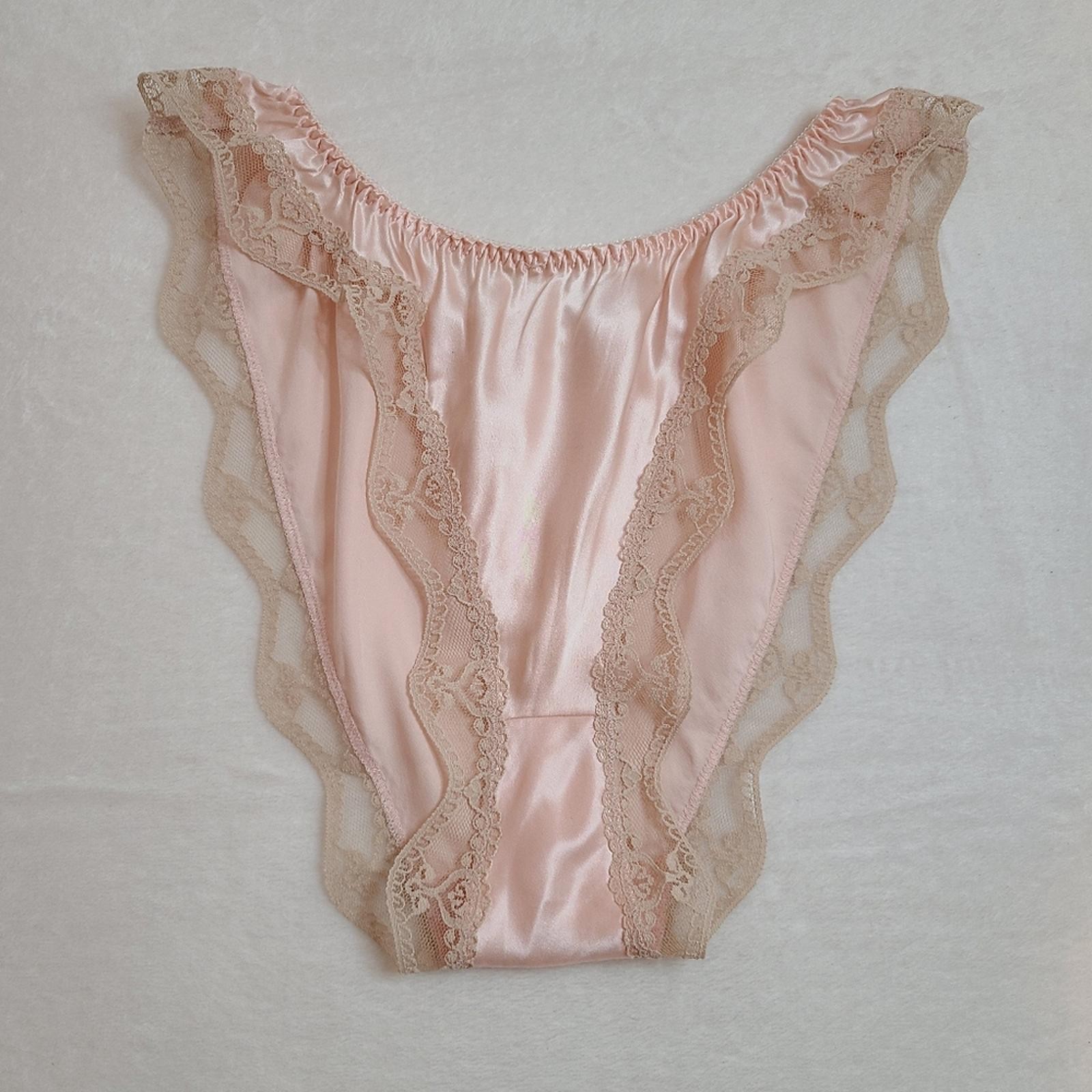 VTG Christian Dior 100% Silk & Lace Hi-cut Bikini Panty Size M – Rare!