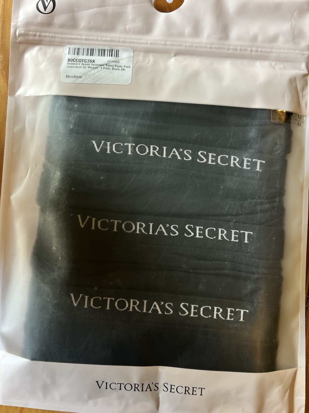 Victoria’s Secret Women’s Panties bikini Size Medium NEW 4-Pack BLACK