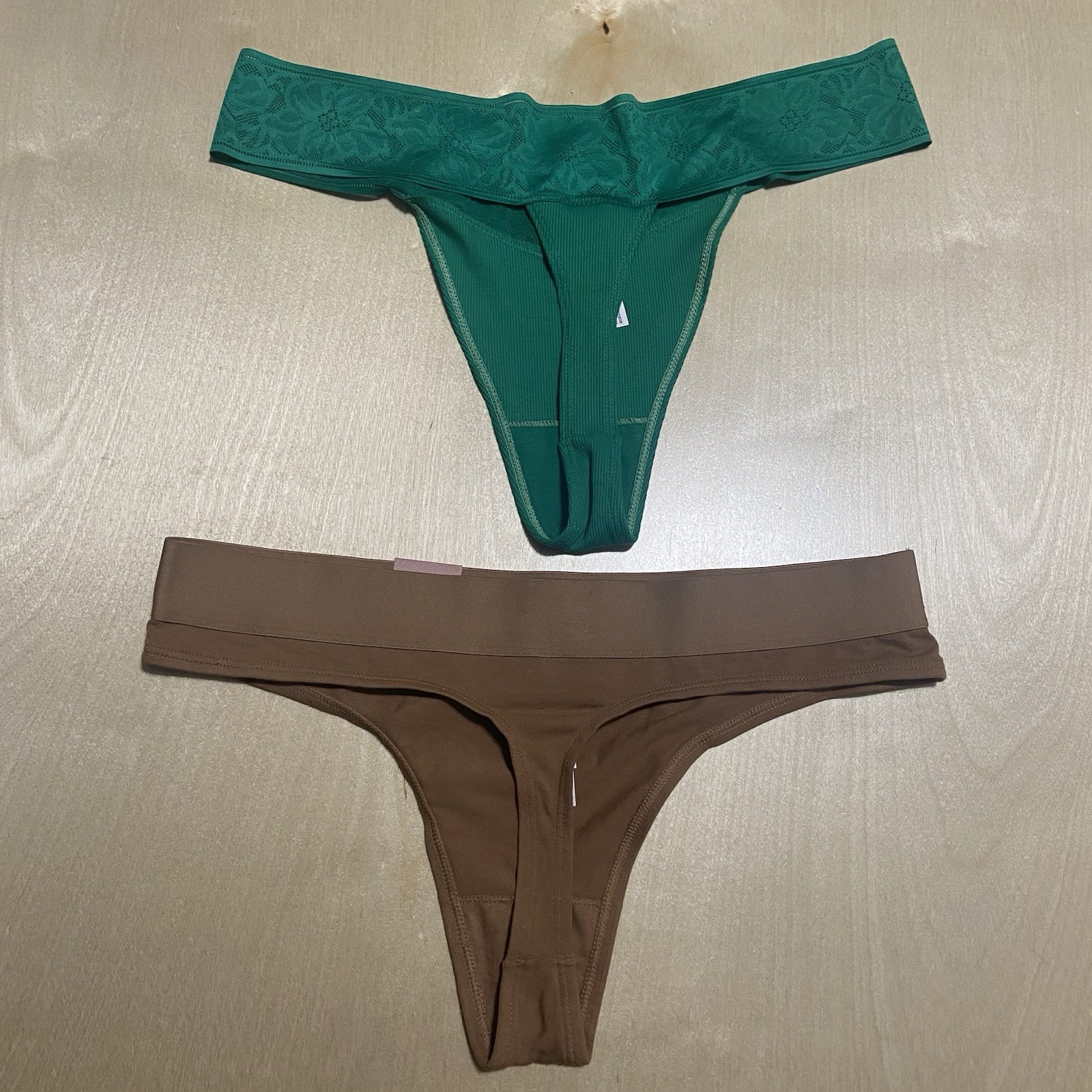 Auden Women’s Size Large (12-14) Cotton Blend Soft Thong Panties 2 Pack