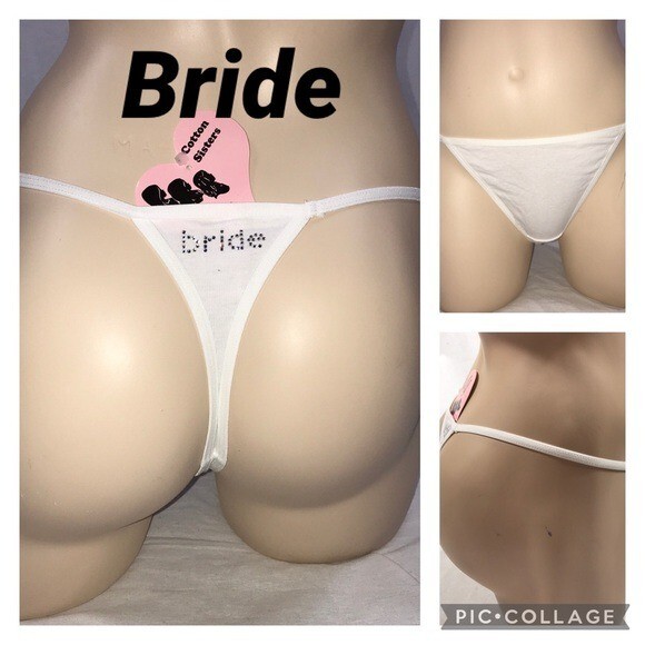 Cotton Sisters “Bride” Thong Panties. New With Tags