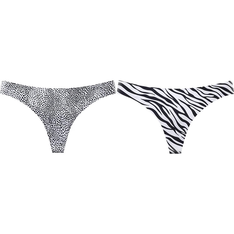 Leopard Thong Panties Women’s Low Rise Seamless Soft Stretch Breathable Comfort