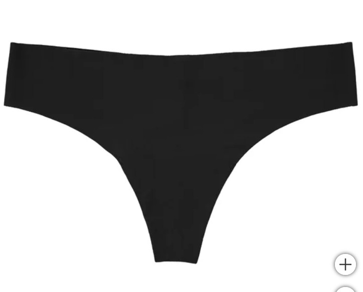 Felina Women’s 1 Piece Clean Cut Thong, Black, S