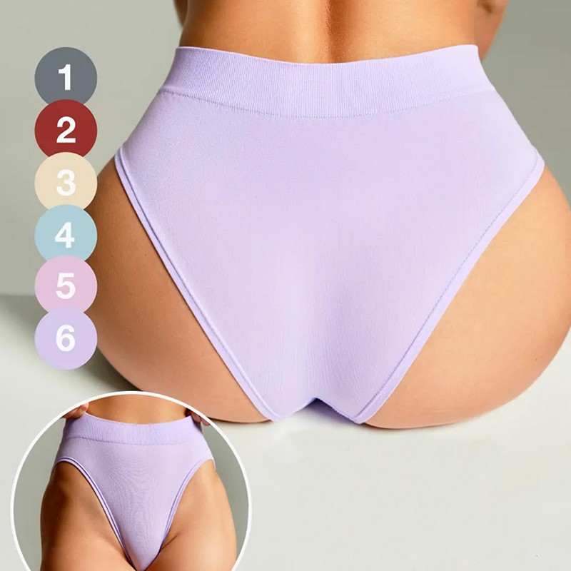 5 Pack Lot Ladies Womens Sexy Panties Underwear Bikinis High Leg Briefs Lingerie