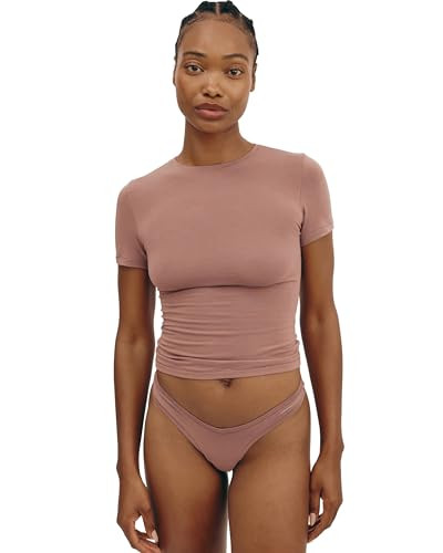 Organic Basics Flex Cotton Thong Underwear 3-Pack White Pink Black Panty XS