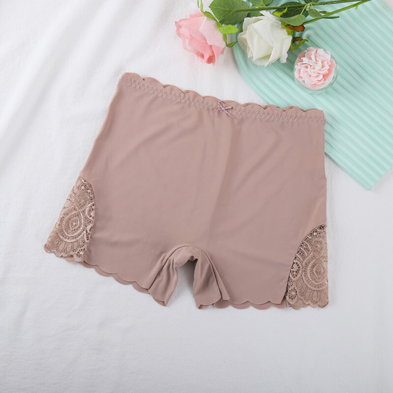 4 Pack Lot Sexy Womens Ice Silky Panties Boyshorts Underwear Lace Boxer Shorts