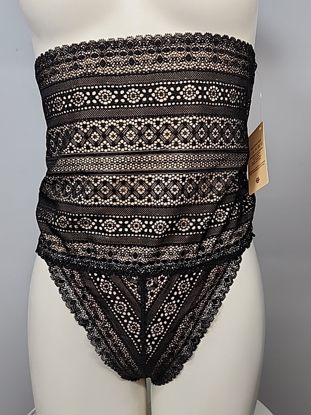 Nwt Popilush Shapewear Panties High-waisted Underwear Lace Thong Black Size XXL