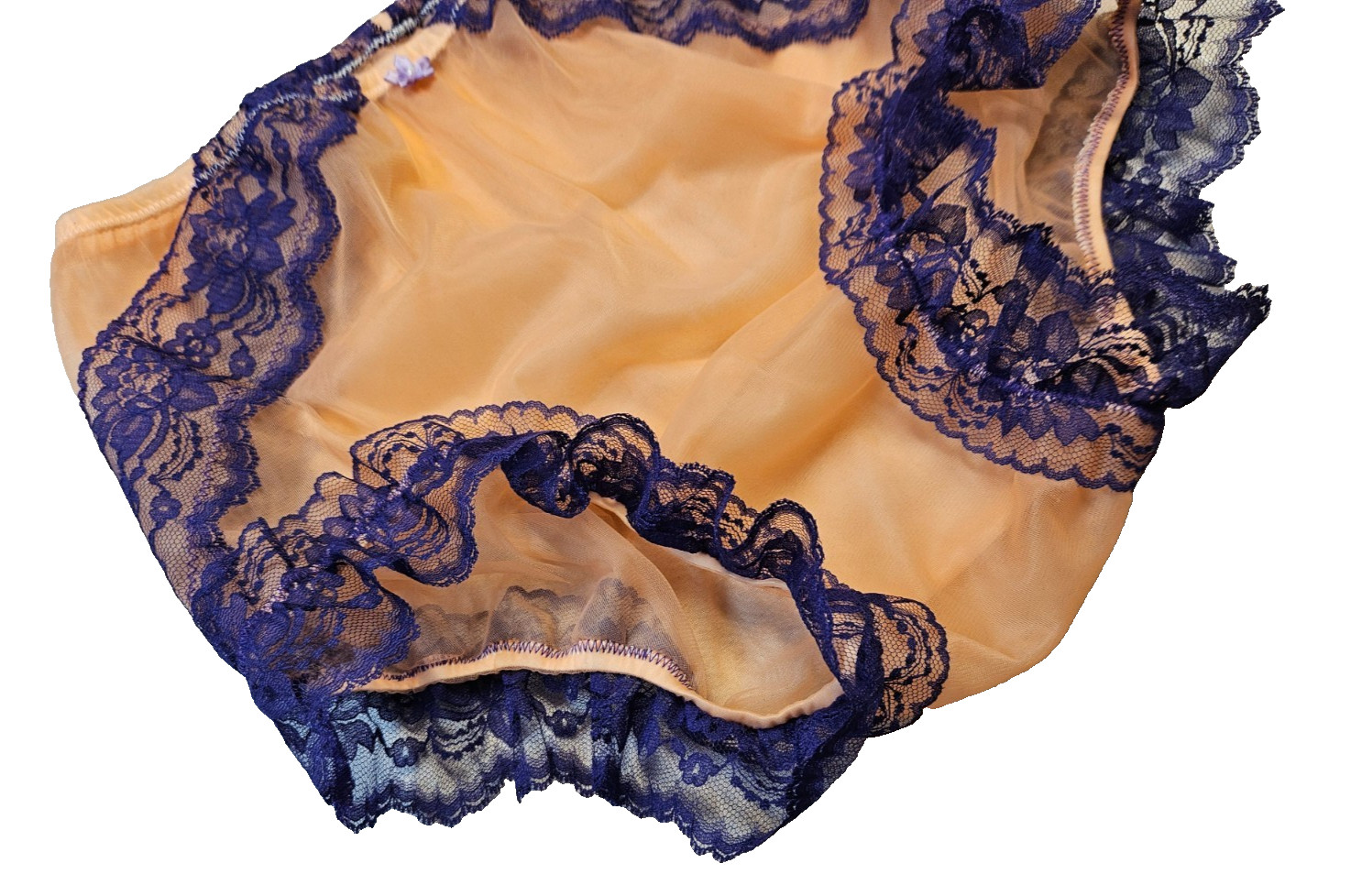 2 Layer Peach SHEER Nylon PURPLE Bloomer SISSY PANTY Men Women 27-42 Waist **
