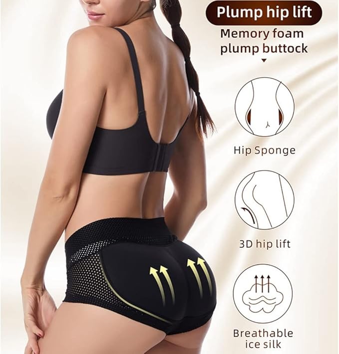 Booty Shaper Padded Underwear Panty Womens Fake Ass Butt Lifter & Hip Enhancer