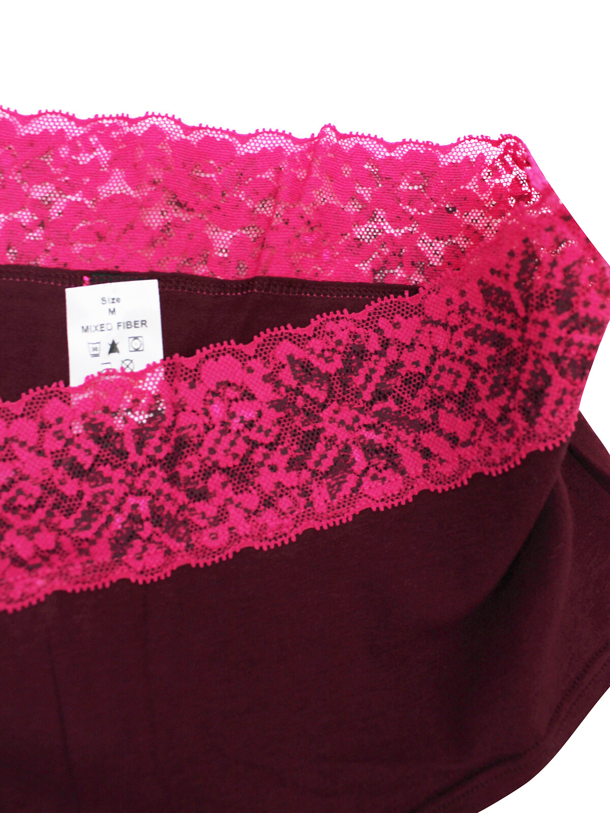 La Senza Claret (Red) Contrast Lace Trim Boyshort Knickers/Briefs – Size S to XL