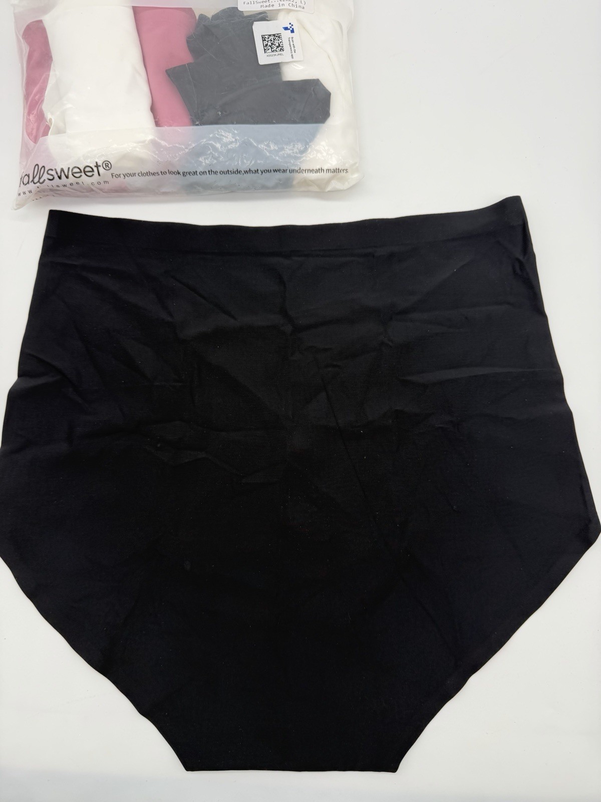 FallSweet Seamless No-Show High-Waist Briefs 6 Pack Black Pink White Sz Large