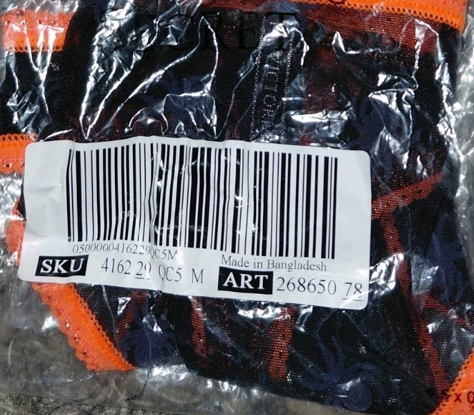VS Older Style Halloween Spider Mesh Thong NEW SIZE Medium Black/orange