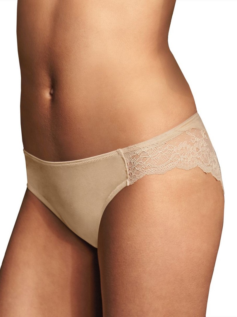 Maidenform L16826 Latte Comfort Devotion Lace Tanga Underwear Size 6/M