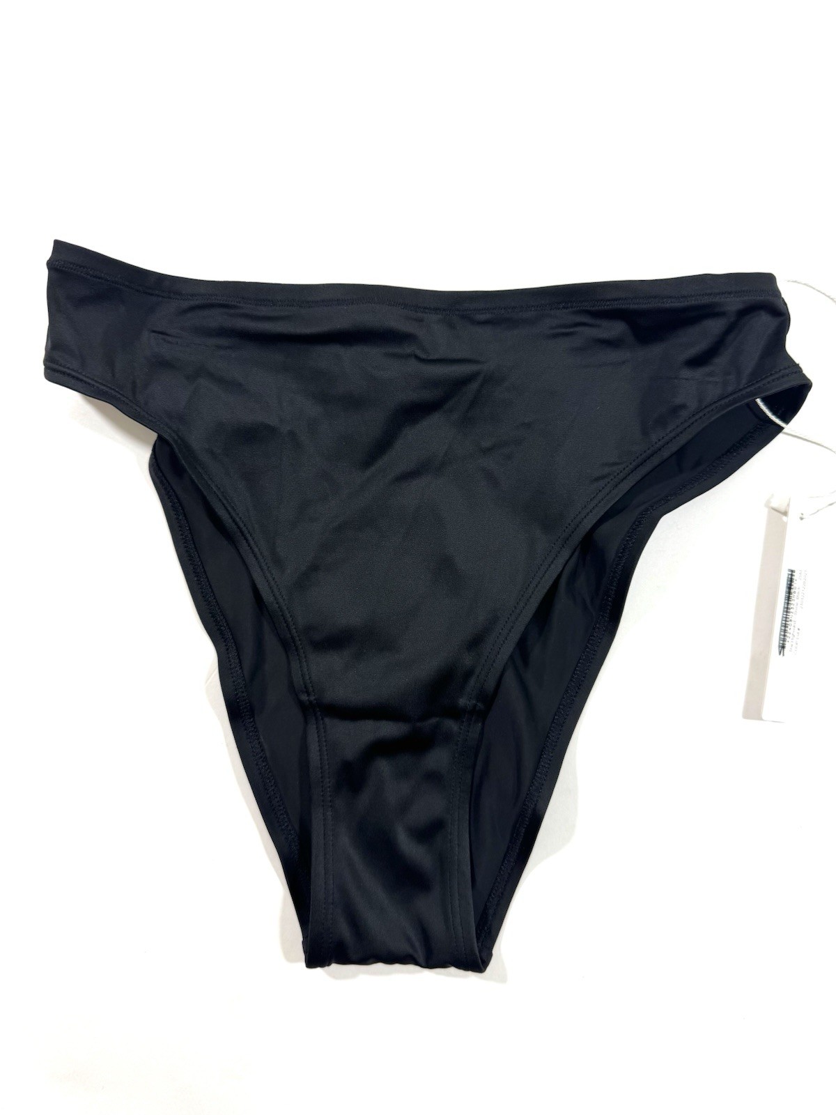 New CUUP The High Waist Satin Panty Black Shine Size 2 Small